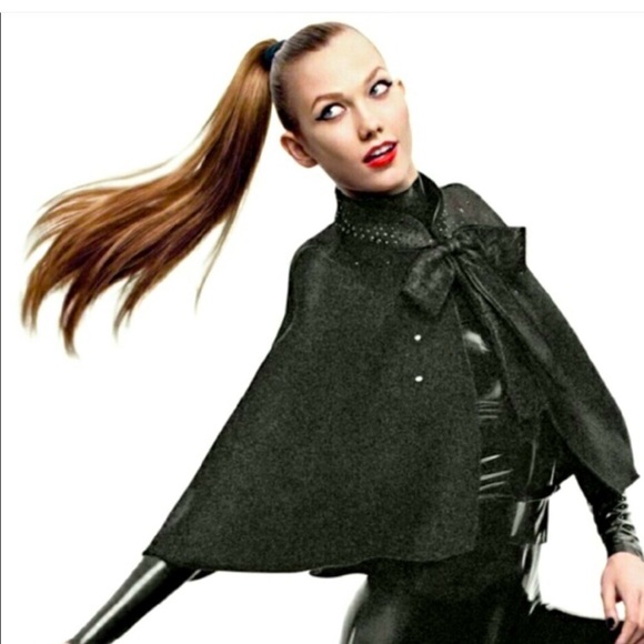 Prabal Gurung , Nieman Marcus and Target collaboration black wool capelet EUC - Picture 1 of 9